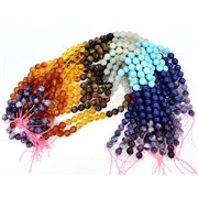 Нитка бусин 10 мм микс минералов 36-38 бусин