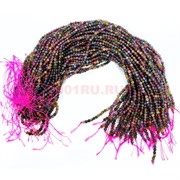 Турмалиновый кварц 4 мм натуральный минерал нитка 70-75 бусин