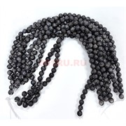 Серый лабрадор 10 мм натуральный минерал нитка 36-38 бусин