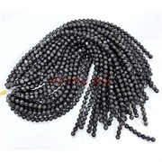 Серый лабрадор 8 мм натуральный минерал нитка 46-48 бусин