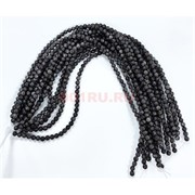 Серый лабрадор 6 мм натуральный минерал нитка 60-65 бусин