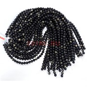 Желтый обсидиан 8 мм натуральный минерал нитка 46-48 бусин