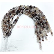 Агат пастельные цвета 10 мм натуральный минерал нитка 36-38 бусин