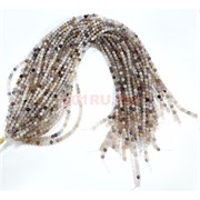 Агат пастельные цвета 6 мм натуральный минерал нитка 60-65 бусин