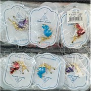 Брошь (BP-1987) Улитка металлическая со стразами 12 шт/упаковка