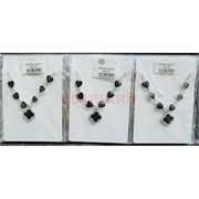 Подвеска колье (BS-B559) сердца и четырехлистник 12 шт/упаковка