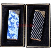 Зажигалка газовая Honest (BCZ-339) прямоугольная турбо с рисунками и узорами