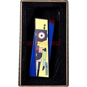 Зажигалка газовая Honest (BCZ-347) прямоугольная турбо с рисунками и узорами