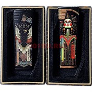 Зажигалка газовая Honest (BCZ-343) прямоугольная турбо с рисунками и узорами