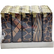 Зажигалка газовая «кожа змеи крокодила» турбированная 25 шт/упаковка