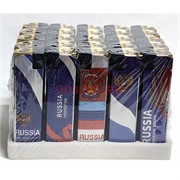Зажигалка газовая турбо Russia 50 шт/упаковка