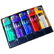 Зажигалка газовая пьезо с кнопкой прозрачная 50 шт/упаковка