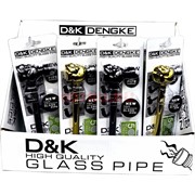 Трубка курительная D&amp;K стеклянная «череп золотой и черный» 8441C