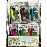 Трубка курительная D&K цветная «пластик и металл»