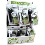 Трубка курительная D&amp;K металл «череп белая и черная»