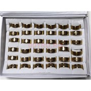 Кольца (M-189) металлические «узоры цвет золото» 36 шт/упаковка