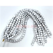 Нитка бусин 10 мм из белого кахолонга 39 бусин