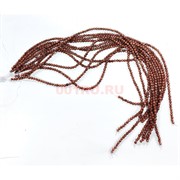 Нитка бусин 4 мм из коричневого авантюрина круглые 72 шт