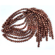 Нитка бусин 10 мм из коричневого авантюрина круглые 39 шт