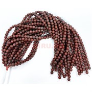Нитка бусин 8 мм из коричневой яшмы 38 см