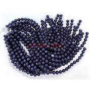 Нитка бусин 12 мм из синего авантюрина 38 см