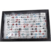 Кольца разной формы (KL-2032) с камнями 100 шт/упаковка