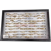 Кольцо металлическое (KL-2311) толстое «золото и серебро» 100 шт/упаковка