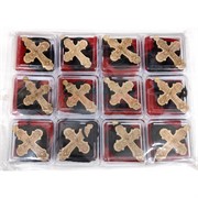 Подвеска на шею (B-96) с деревянным крестом 12 шт/упаковка