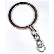 Кольцо для брелка 30 мм (B-169) с цепочкой цвет металл 1000 шт/упаковка