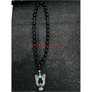 Подвеска (четки) Орел черные бусины 12 шт/упаковка (B-93)