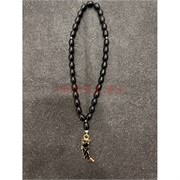 Подвеска (четки) Клык цвет бронза черные бусины 12 шт/упаковка (B-102)