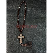 Четки подвеска православные (B-67) с деревянным крестом 12 шт/упаковка