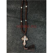 Четки подвеска православные (B-68) с деревянным крестом 12 шт/упаковка