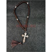 Четки подвеска православные (B-69) с деревянным крестом 12 шт/упаковка