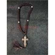 Четки подвеска православные (B-70) с деревянным крестом 12 шт/упаковка