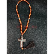 Четки подвеска православные (B-74) с деревянным крестом 12 шт/упаковка