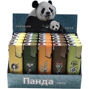 Зажигалка газовая (019) турбо «цветные рисунки» 25 шт/упаковка