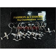 Брелок металлический (KY-897) Самолет цвет металл 12 шт/упаковка