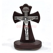 Крестик деревяный (B-12) с металлической фигуркой на липучке 12 шт/упаковка (вариант 3)