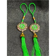 Подвеска мусульманская (G-47) с зелеными нитками 12 шт/упаковка