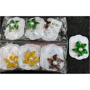 Брошь со стразами (B-177) цветок металлическая 12 шт/упаковка