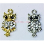 Амулет оберег Сова со стразами денежный кошельковый подвеска