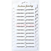 Браслет белый (N-116) клевер с бусинами 12 шт/упаковка