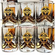 Стопки 50 мл МВД цвет золото цена за набор