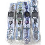 Часы цветные квадратные (силикон, пластмасса) 24 шт/уп