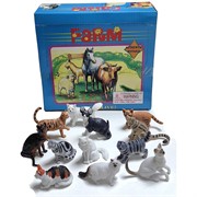 Фигурки кошек из твердой пластмассы 48 шт/упаковка