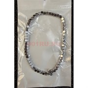 Браслет из гематита с крестом (BR-174) граненый кубик цвет металл 12 шт/упаковка