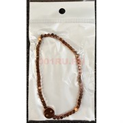 Браслет из гематита Инь Ян (BR-185) граненый кубик цвет медный 12 шт/упаковка