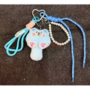 Брелок подвеска Котик бусины (KY-1231) на сумочку рюкзак с обвесами 20 шт/упаковка