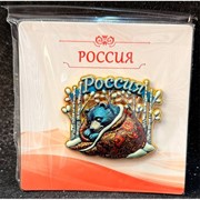 Магнит большой Россия медведь 12 шт/упаковка (M-006)